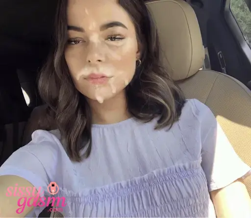 After a facial cum
