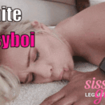 White sissy bois black bull